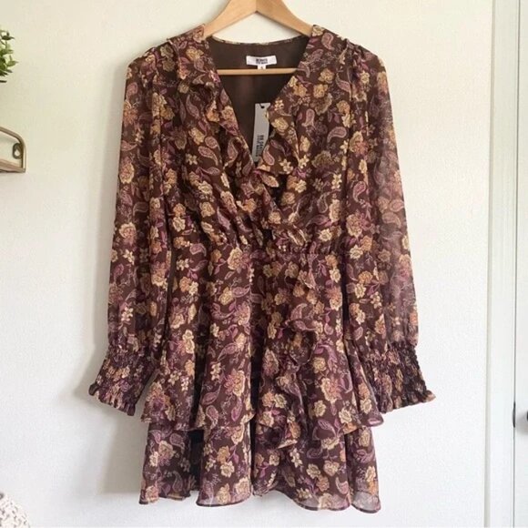 BB Dakota Paisley to Be Nice Floral Mini Dress NEW - Picture 3 of 6